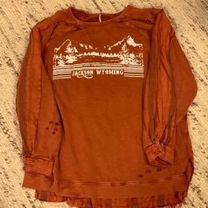 Free People Jackson Wyoming Oversized Pullover
